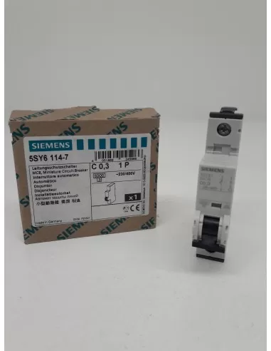 Interruptor automático Siemens 1P 0,3 A 6 KA, curva C, 1 módulo, 5SY61147